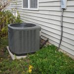 landscape around air conditioner unit