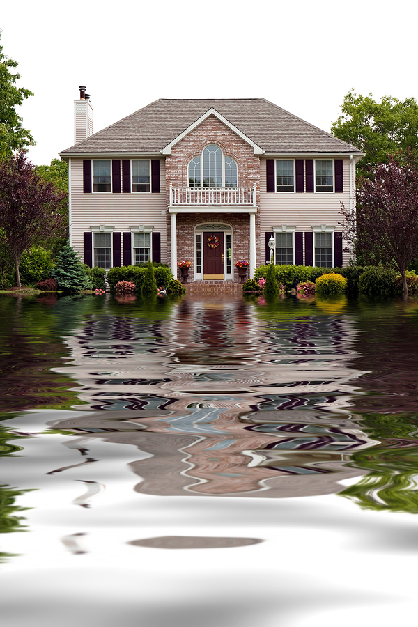 Flooded home in Raleigh, NC