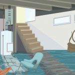 Flooded basement due to sump pump failure