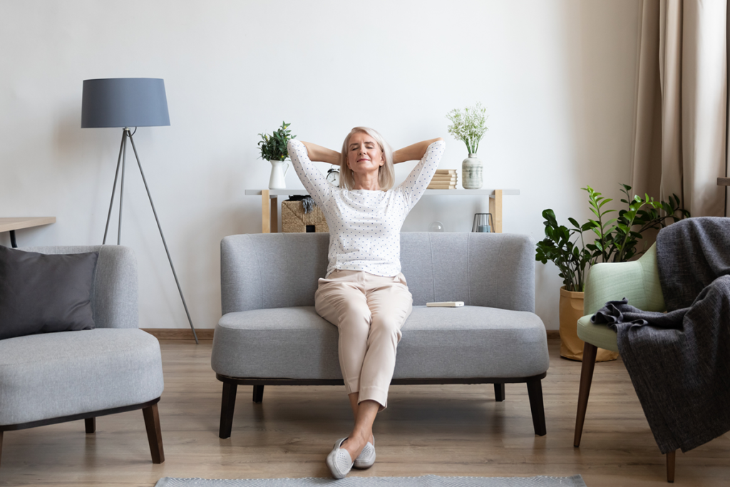 Woman enjoying clean air in her Raleigh, NC home