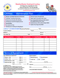 HVAC Maintenance Plan Raleigh, NC